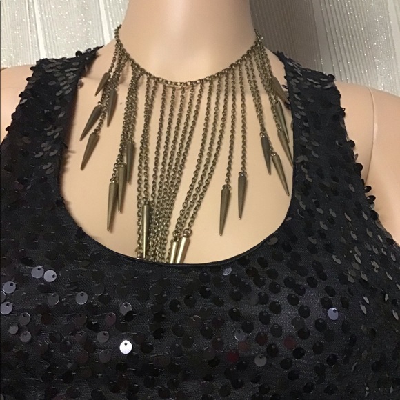 Drops Beautiful Gold Color Necklace for Women - Picture 2 of 3